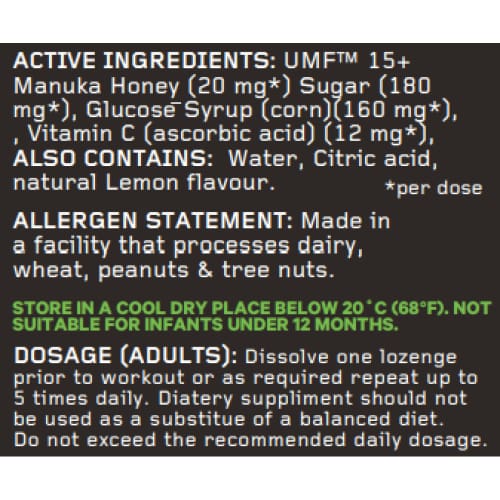 X68 Performance Drops - Soothing UMF™ 15+ Mānuka Honey Lozenges