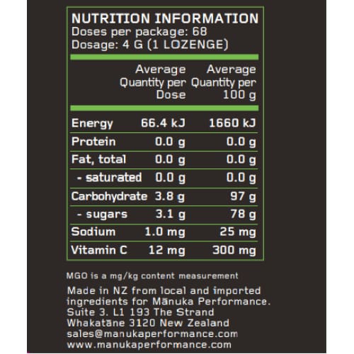 X68 Performance Drops - Soothing UMF™ 15+ Mānuka Honey Lozenges