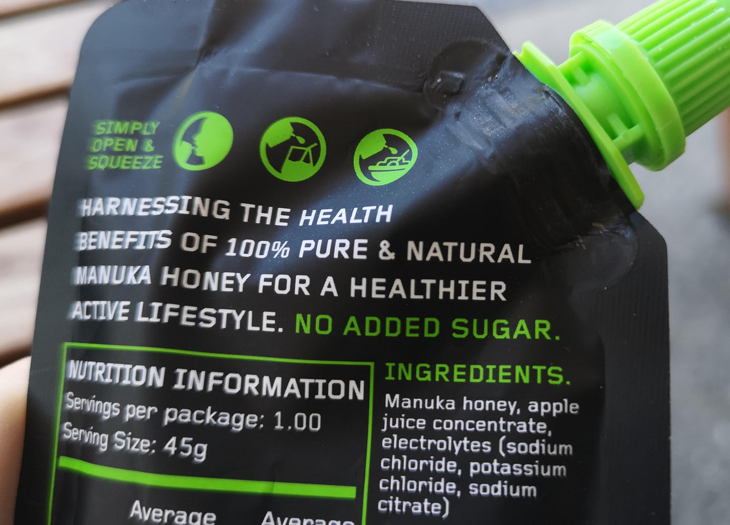 natural sports energy gels