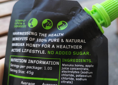 natural sports energy gel manuka performance