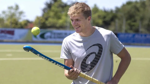 hockey player with stick