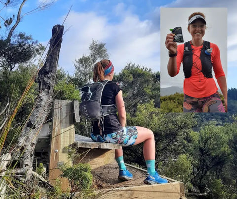 trail runner using manuka performance liquidfuel running gels